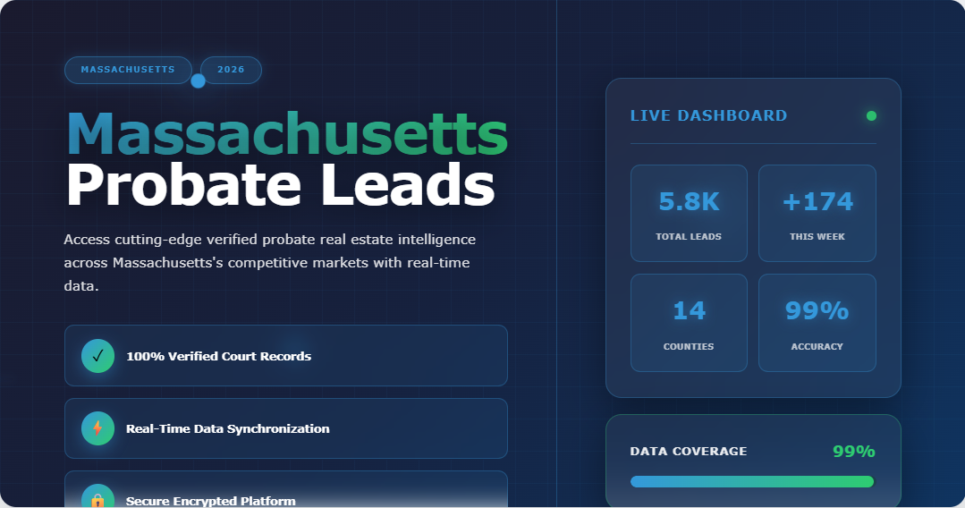 Massachusetts probate leads platform