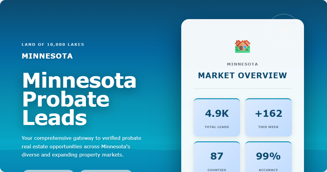 Minnesota probate leads platform