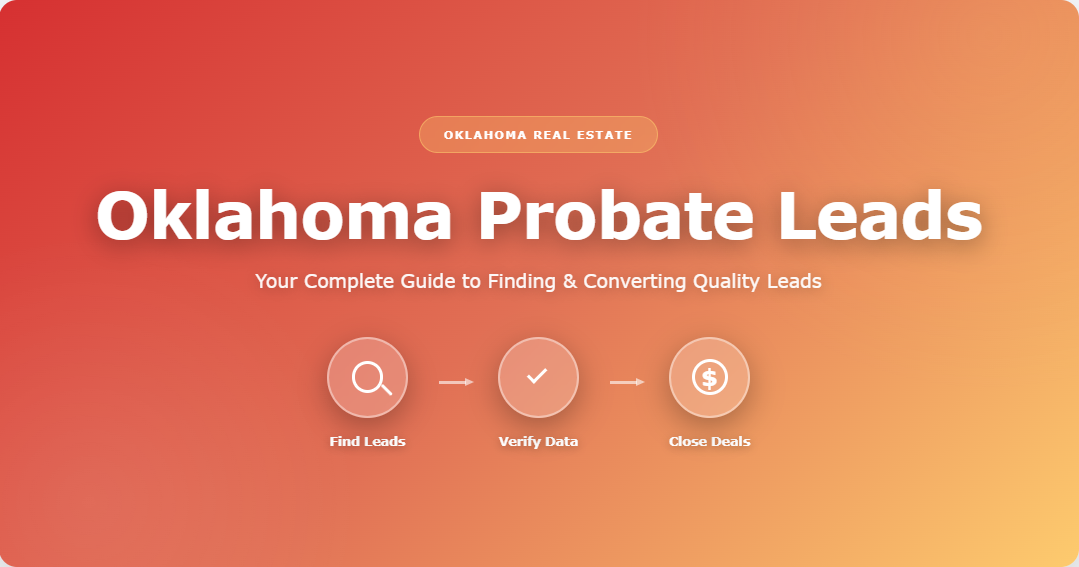 Oklahoma probate leads map with county coverage