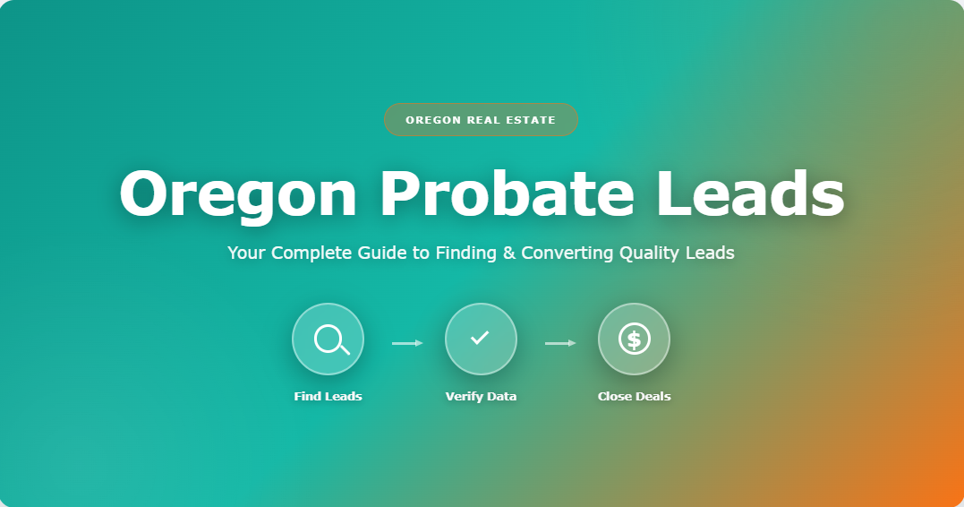 Oregon probate leads map with all 36 county coverage