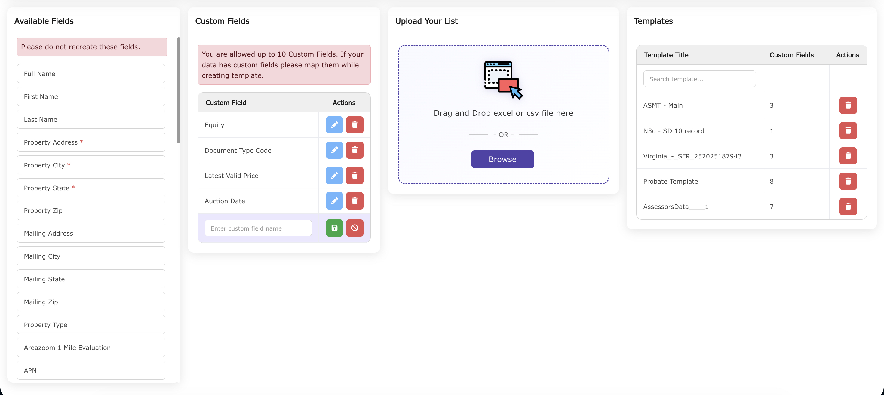Data Manager File Upload