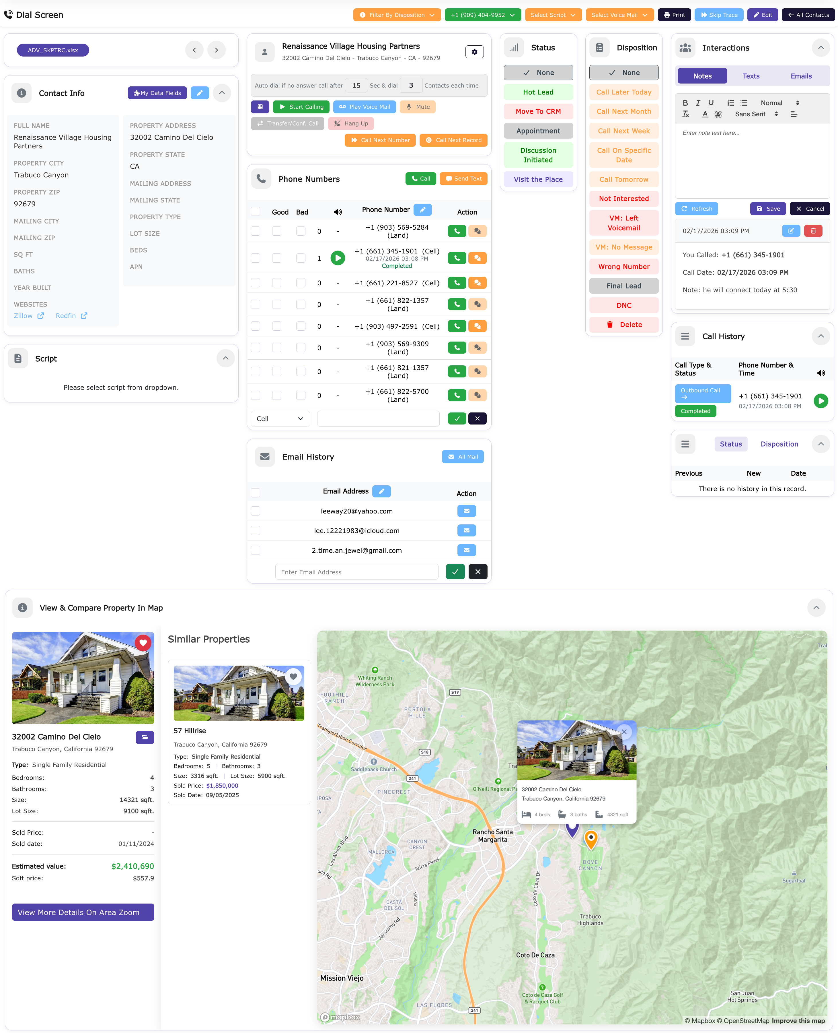 Dialer Details Preview